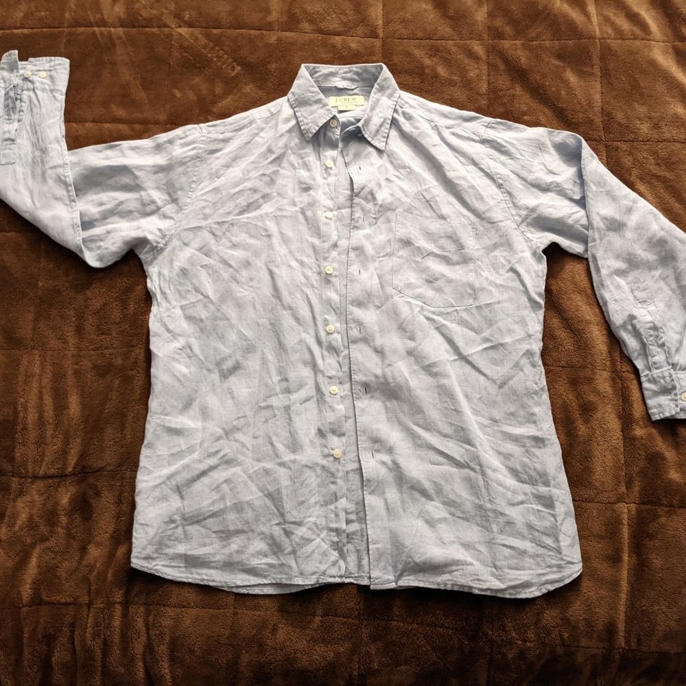 J. Crew Irish Linen Button Down Shirt